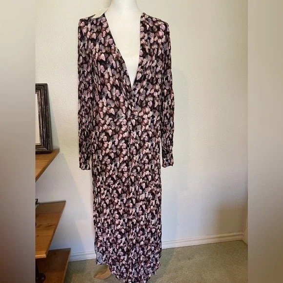 Vince Floral Long Sleeve Dress.NWT. - Picture 1 of 9